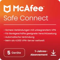 McAfee VPN Safe Connect (5 Device - 1 Year) ESD