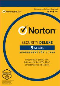 Norton Security (5 Device - 1 Jahr) Deluxe - kein ABO