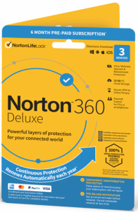 Norton 360 ABO (3 Geräte - 6 Monate) Deluxe inkl. 25GB Onine Backup
